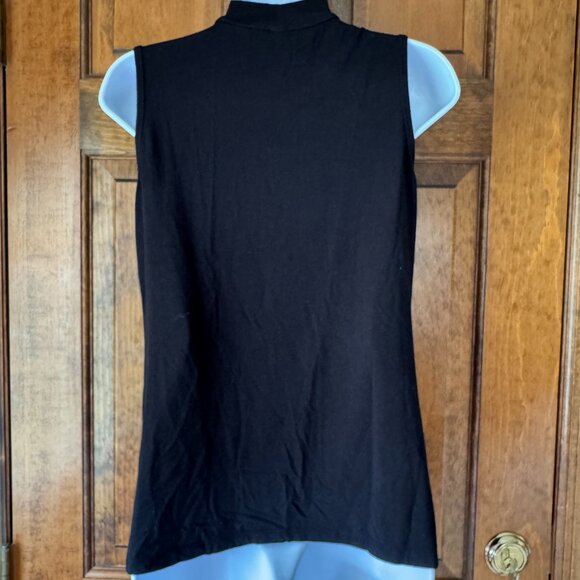 Charter Club Black Sleeveless Mock Turtle Small - Picture 7 of 10